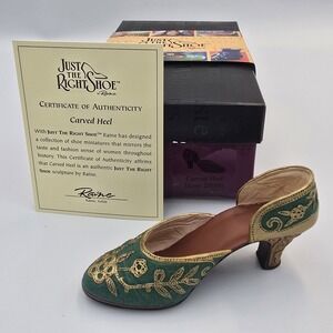 Just the Right Shoe Carved Heel. In box. RARE Vintage 2000